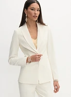 Satin Trim Tuxedo Jacket