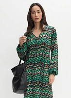 Joseph Ribkoff - Geometric Print V-Neck Dress