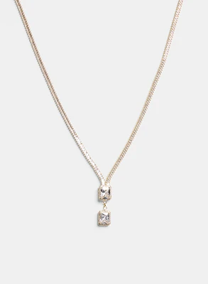 Cubic Zirconia Baguette Necklace