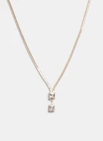 Cubic Zirconia Baguette Necklace