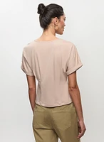Haut-corset à manches pliées