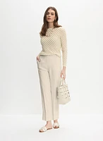 Cuffed Straight-Leg Pants