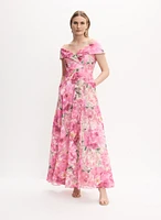 BA Nites - Floral Off-The-Shoulder Dress