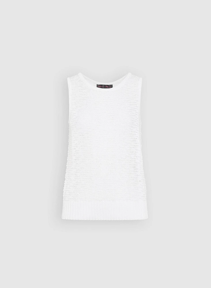 Pull texturé sans manches