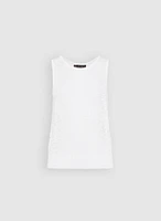 Pull texturé sans manches