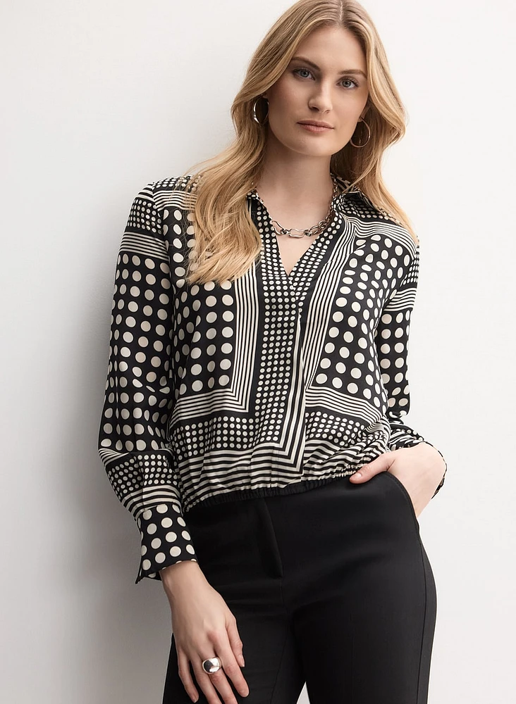 Mixed Print Blouse