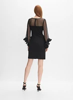 Spiral Flounce Cuff Dress