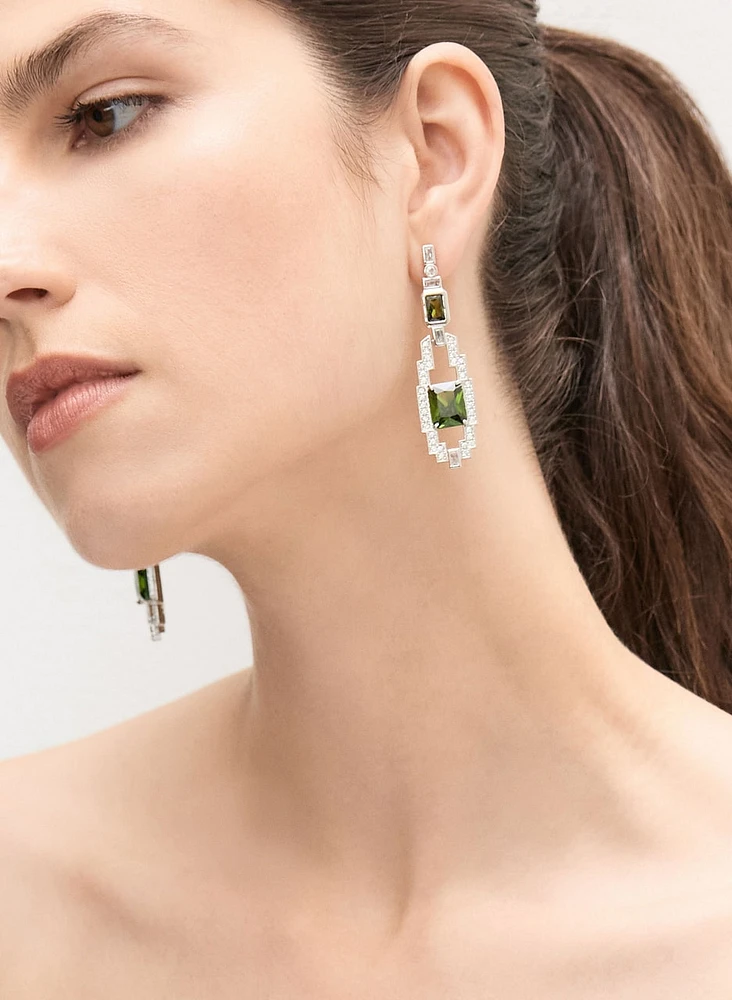 Linear Rectangular Earrings