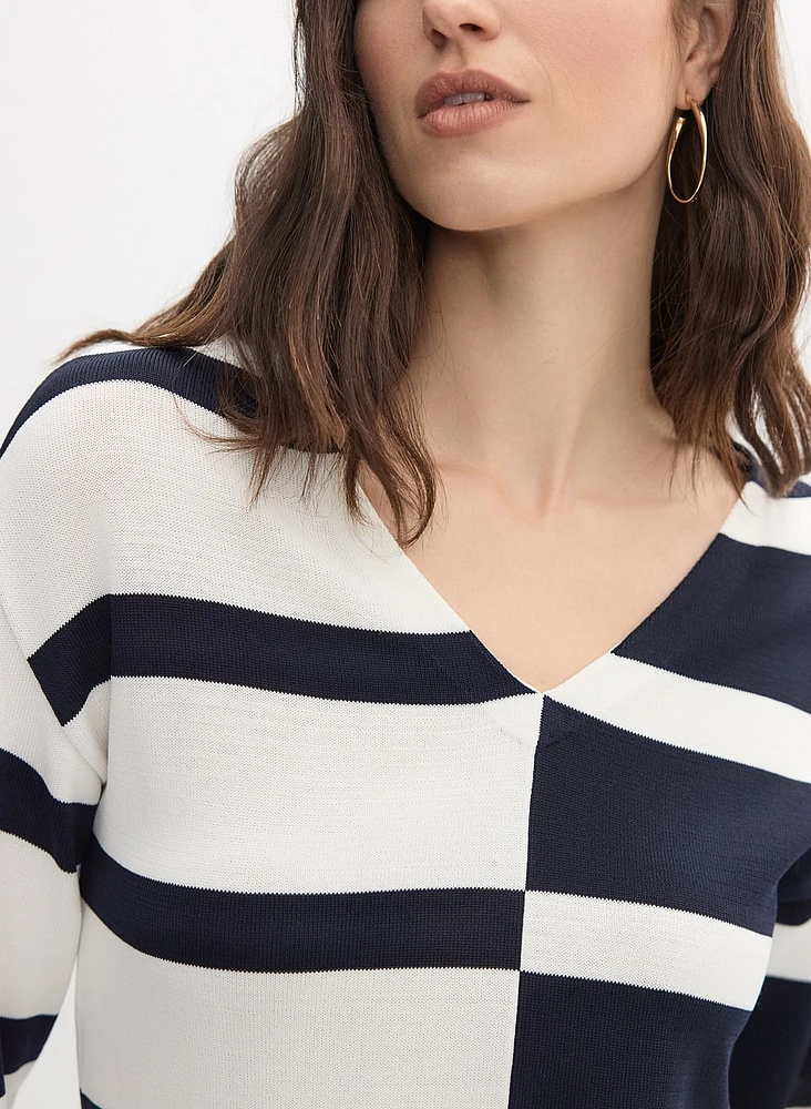 Joseph Ribkoff - Contrast Stripe Sweater