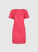3D Floral Overlay Dress