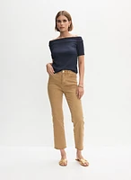 Off-The-Shoulder Top & Straight Leg Jeans