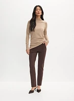 Pintuck Straight-Leg Pants