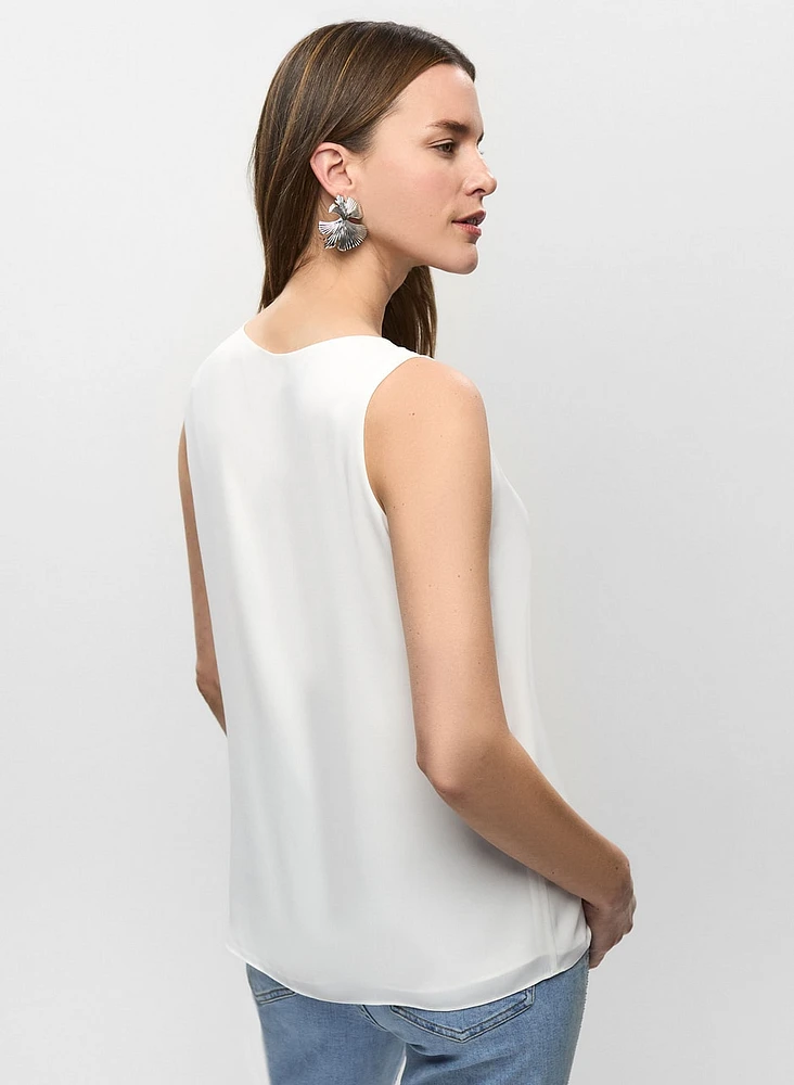 Essential Sleeveless V-Neck Blouse