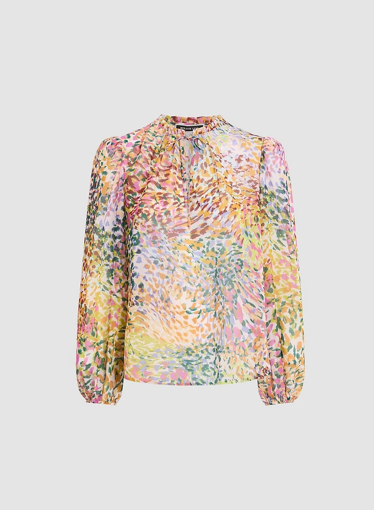 Abstract Print Blouse