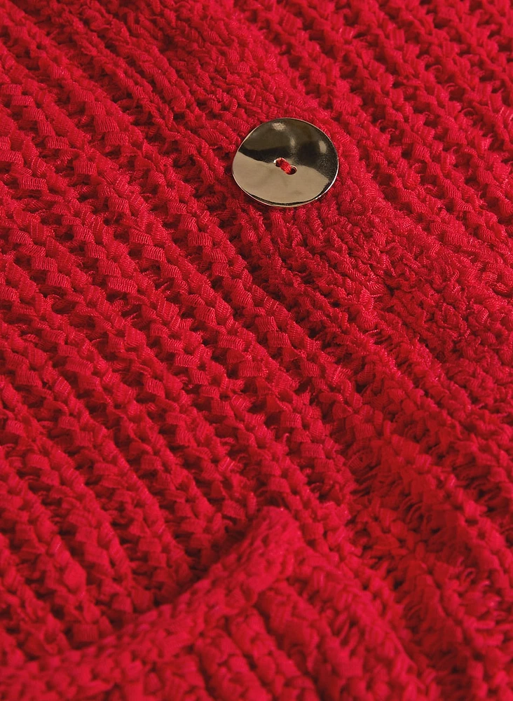 Knit Button-Down Vest