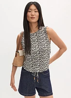 Abstract Animal Print Top