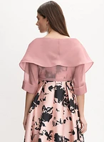 Boléro en organza à nouer l'avant