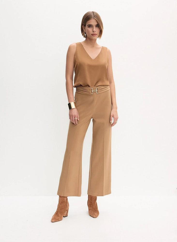 Satin Tank Top & Culotte Pants