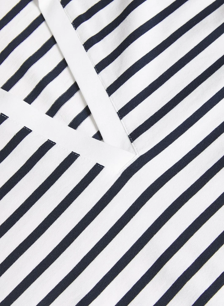 T-shirt rayé à col polo