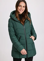 Recycled Material Puffer Coat