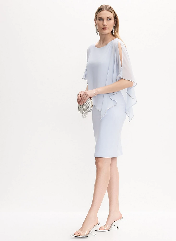 Joseph Ribkoff - Asymmetric Cape Dress