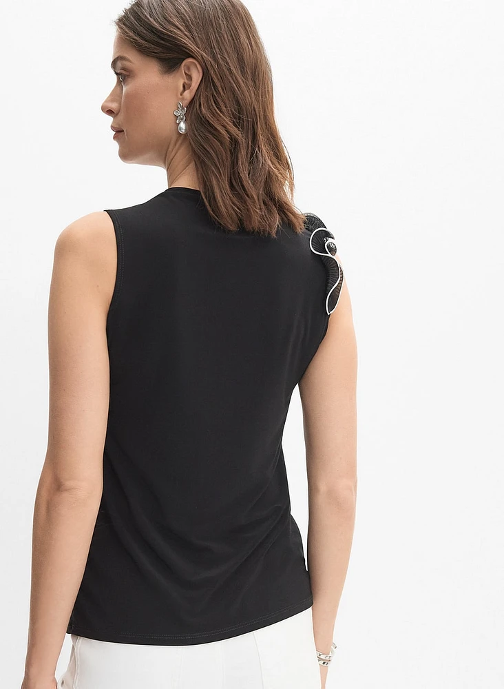 Joseph Ribkoff - Asymmetric Spiral Flounce Top