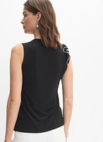 Joseph Ribkoff - Asymmetric Spiral Flounce Top