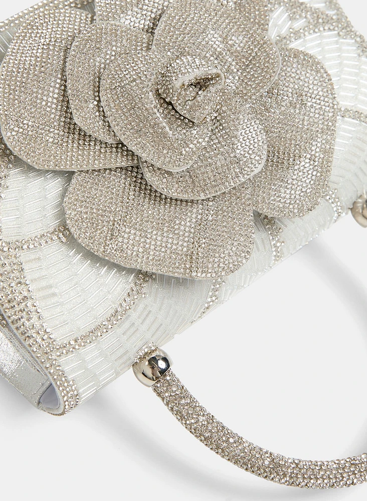 Crystal Rosette Clutch