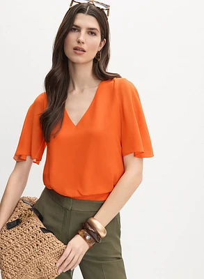 Blouse à manches évasées