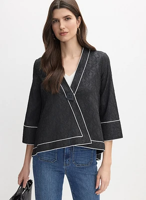 Joseph Ribkoff - Textured Contrast Jacket