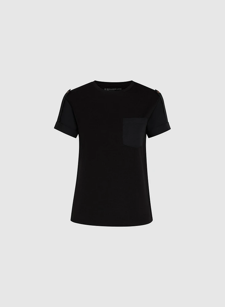 Satin Detail T-Shirt