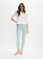 Slim-Leg Denim Capris