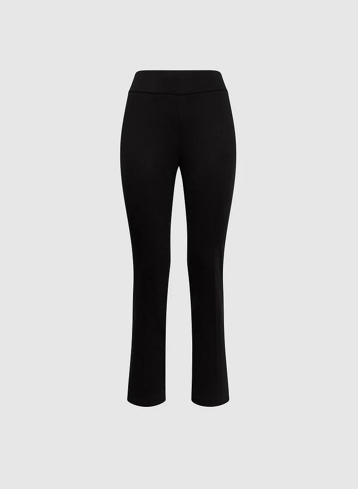 Madison Pull-On Straight-Leg Pants