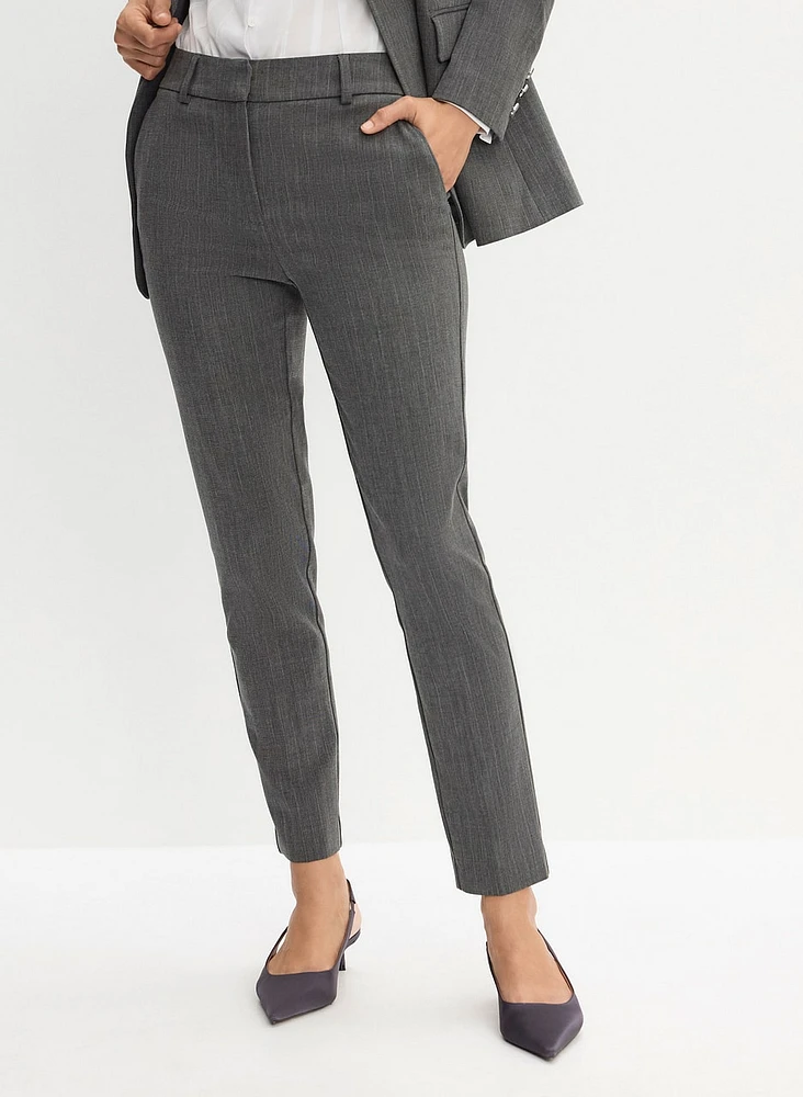 Giselle Pinstripe Slim-Leg Pants