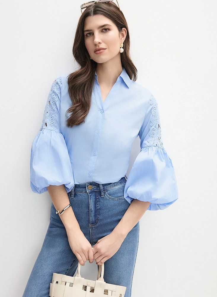 Blouse à poignets bouffants