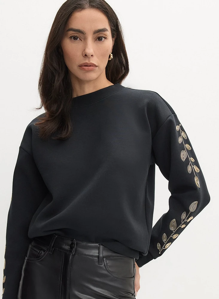 Filigree Embroidered Sweatshirt