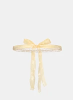 Crystal Front Organza Belt