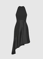 Robe en crêpe et taffetas