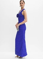 Robe en taffetas texturé