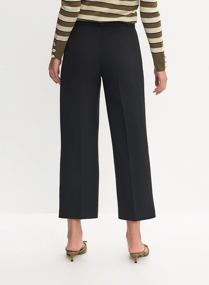 Pantalon gaucho à poches appliquées