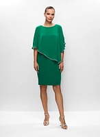 Joseph Ribkoff - Asymmetric Poncho Dress