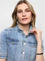 Veste Essentiels en denim écourtée