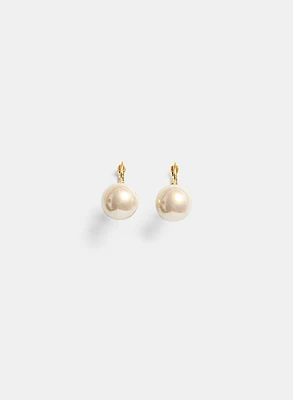 Faux Pearl Dangle Earrings