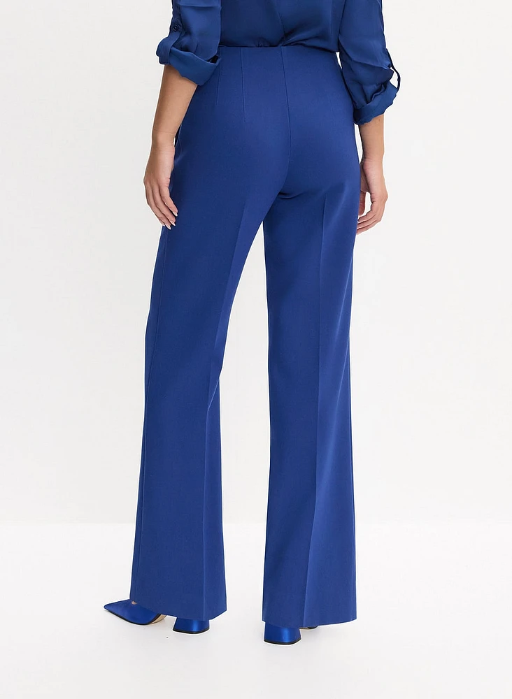 Seamed Waist Wide-Leg Pants