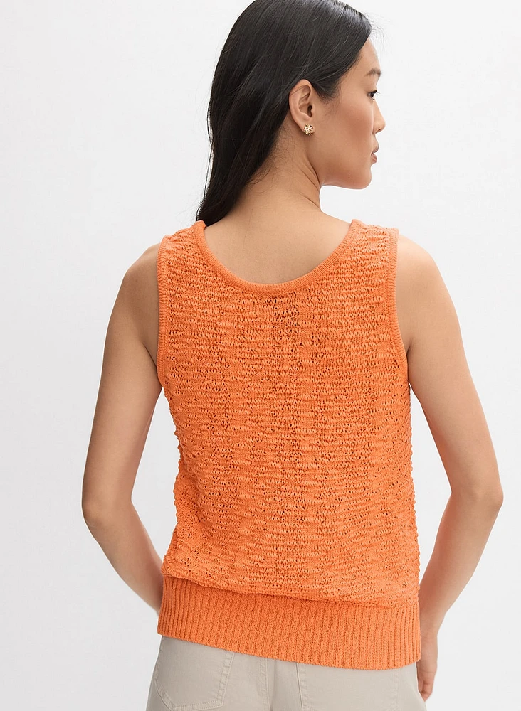 Textured Sleeveless Sweater