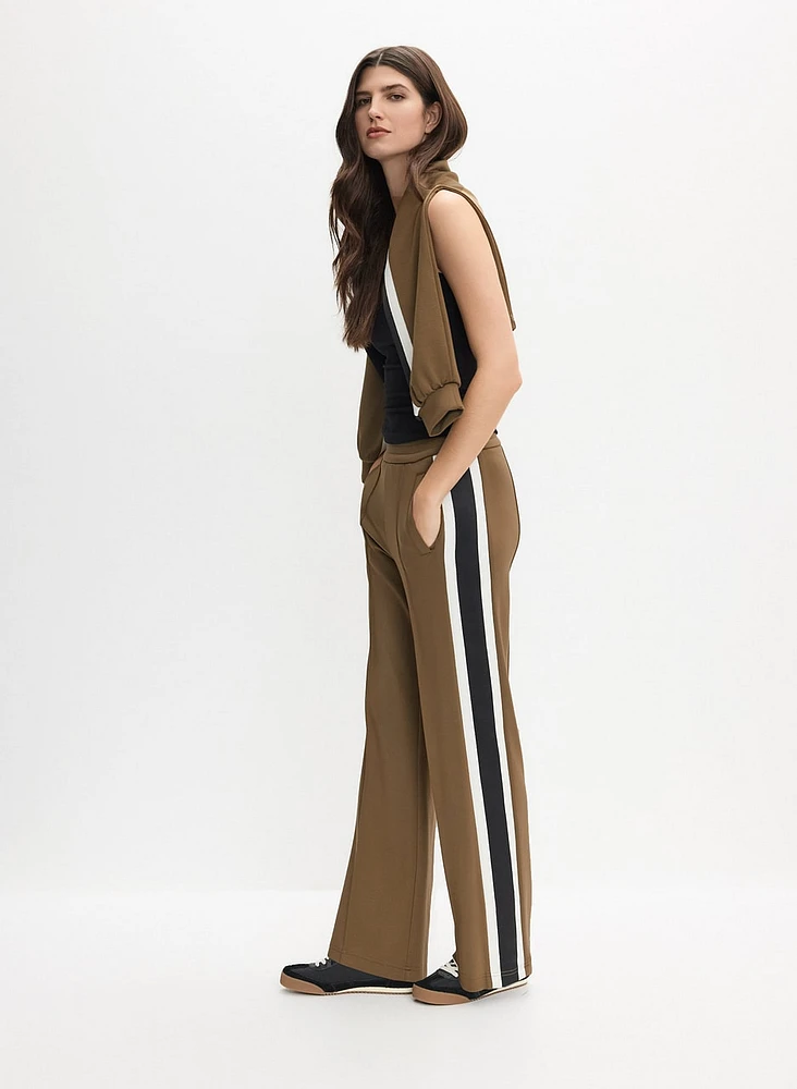 Wide-Leg Pull-On Pants