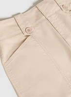 Stretch-Cotton Cargo Capris