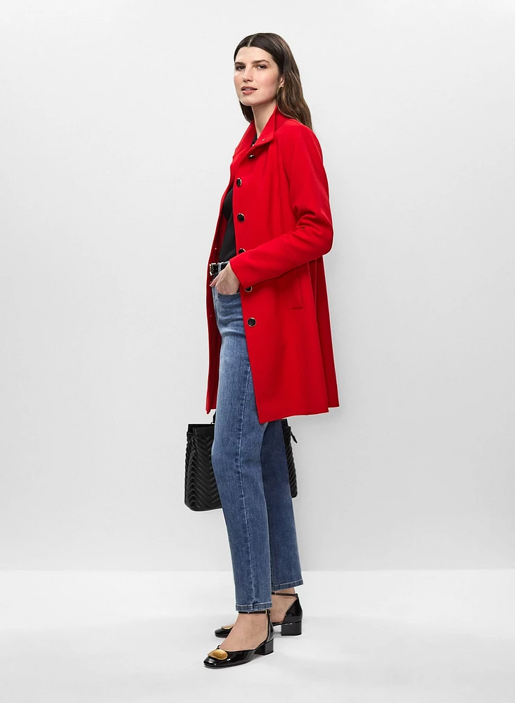 Button Front Trench Coat