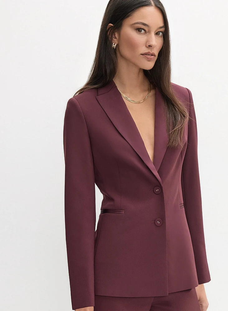 Satin Trim Tuxedo Jacket