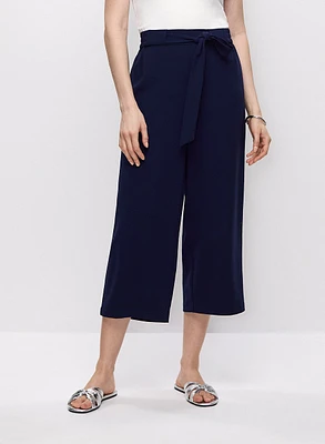 Pantalon ceinturé à enfiler